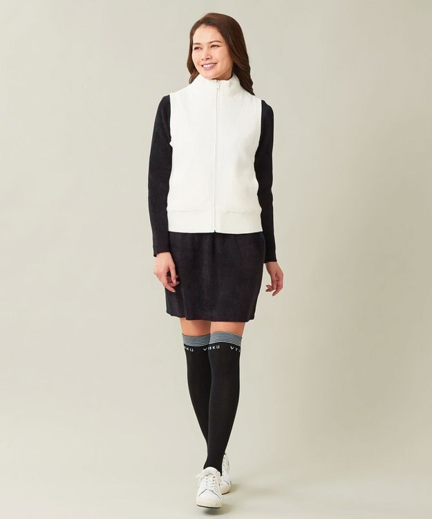 23区GOLF 【WOMEN】ストレッチモールハーフジップ ニット ネイビー系