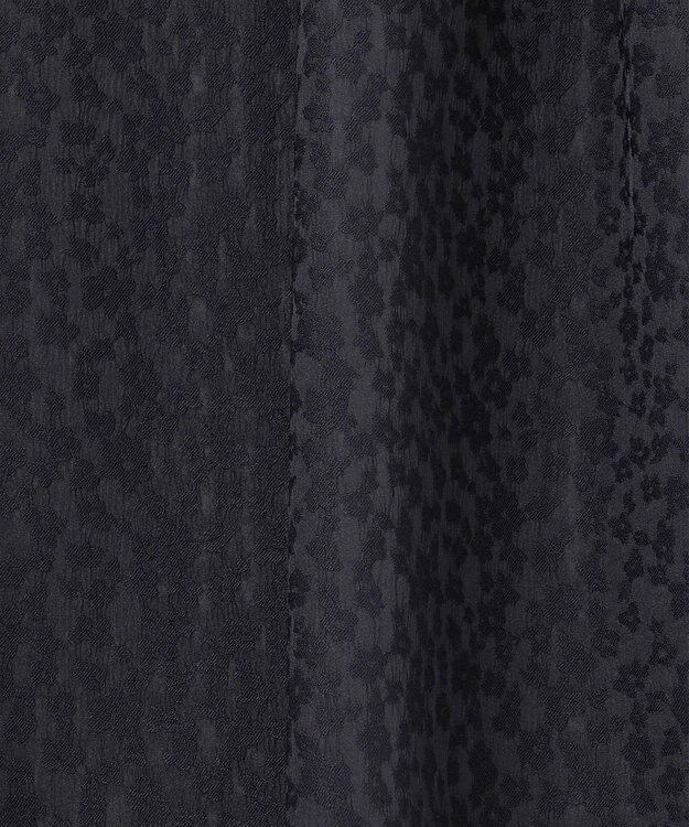 組曲 L フラワージャカード フレアスカート ネイビー系