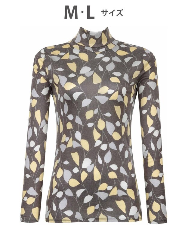 WACOAL あったかTシャツ あったかインナー アウターとしても利用可 保温性 ハイネック 10分袖 長袖 レディース CLD726 /ワコール グレイッシュブルー