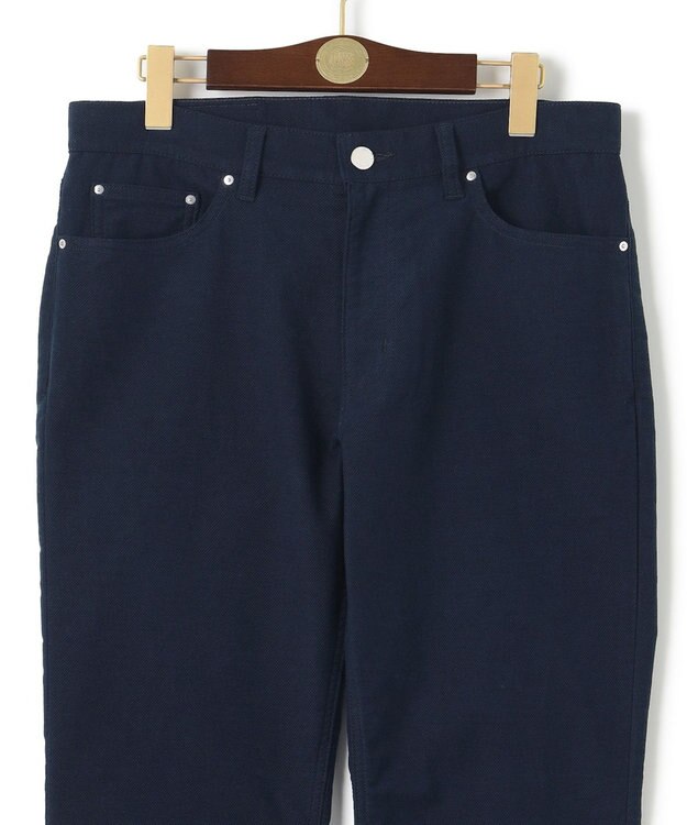 J.PRESS MEN ドビーストレッチ起毛パンツ ネイビー系