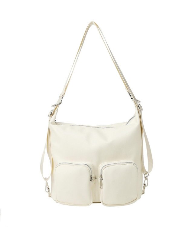 earth music&ecology Wポケット3WAYショルダーバッグ Ivory