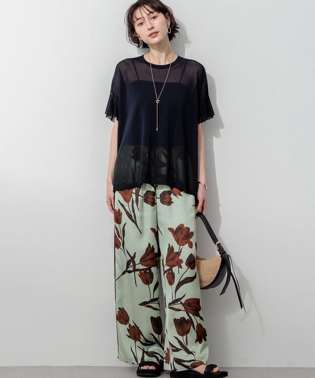 23区 スエードスポーツ サンダル ブラック系