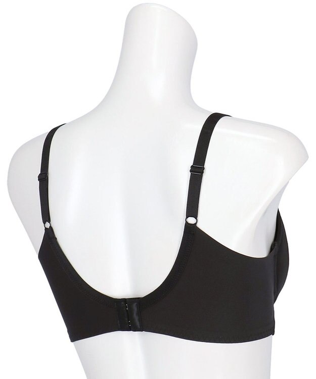 Wing ブラジャー 背中の段差を軽減 脇高設計 パーソナライズ設計 【脇も背中もきれいブラ】 Gカップまで対応 大きいサイズ KB2723 ウイング／ワコール ブラック