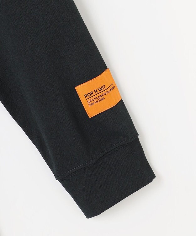 PW CIRCULUS 【吸水速乾 / UV遮蔽率99.5% UVカット / ストレッチ】【MEN】ロングスリーブモックT ゴルフ ブラック系