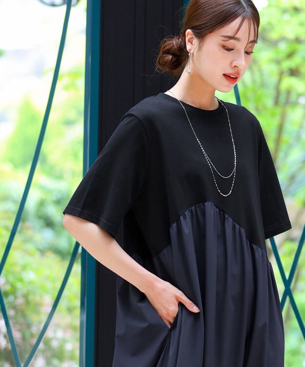 Tiaclasse 【安田美沙子さん  小倉優子さん着用・日本製】大人可愛い2連風チェーンネックレス シルバー