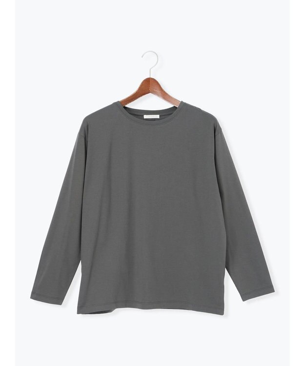 Te chichi 【泉 里香さん着用・Oggi.jp10/23掲載】シルケットロングスリーブTシャツ チャコールグレー
