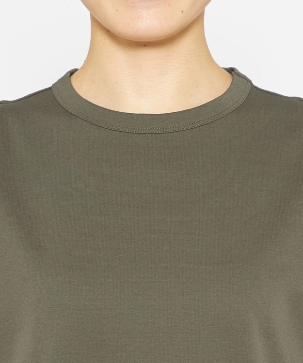 uncrave ダブルフェイスジャージー ワンピース カーキ