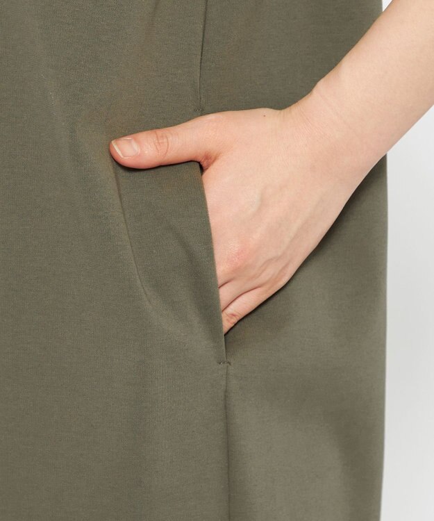 uncrave ダブルフェイスジャージー ワンピース カーキ