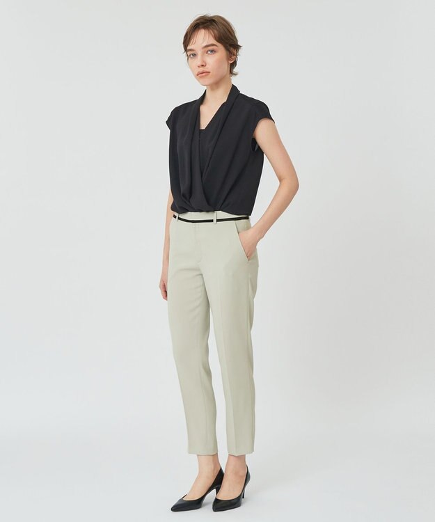 BEIGE， OLIVE / フレンチスリーブブラウス Black