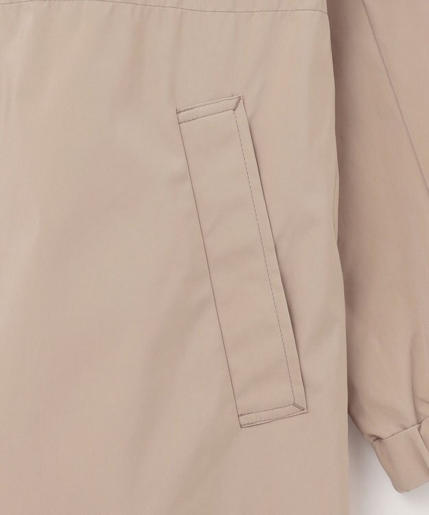 J.PRESS LADIES L 【洗える・撥水】マイクロタフタ ノーカラー ロング コート モカ系