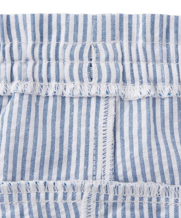 MIKI HOUSE HOT BISCUITS 【80-120cm】 ストライプ キュロットスカート ブルー