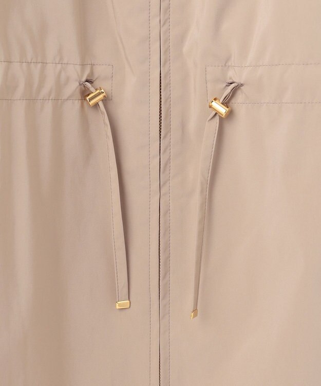 J.PRESS LADIES L 【洗える・撥水】マイクロタフタ ノーカラー ロング コート モカ系