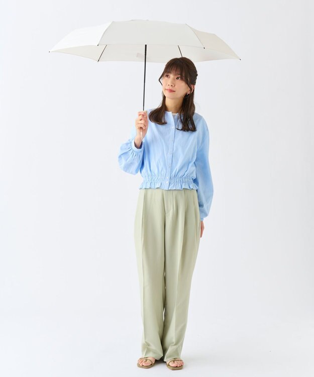 MOONBAT 【超撥水】フロータス (FLO(A)TUS) 折りたたみ傘 無地 UV 55cm オフホワイト