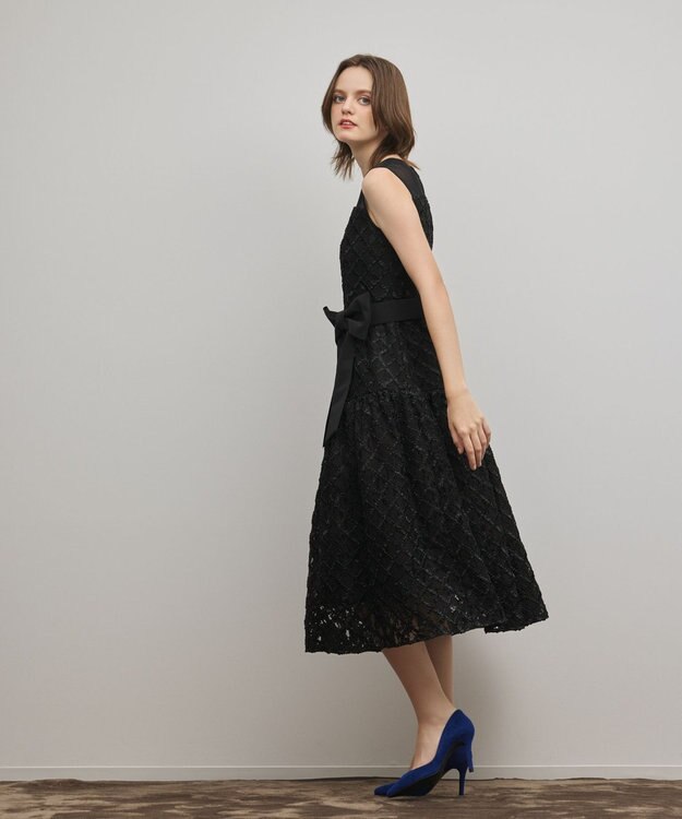 GRACE CONTINENTAL コード刺繍ワンピース ブラック