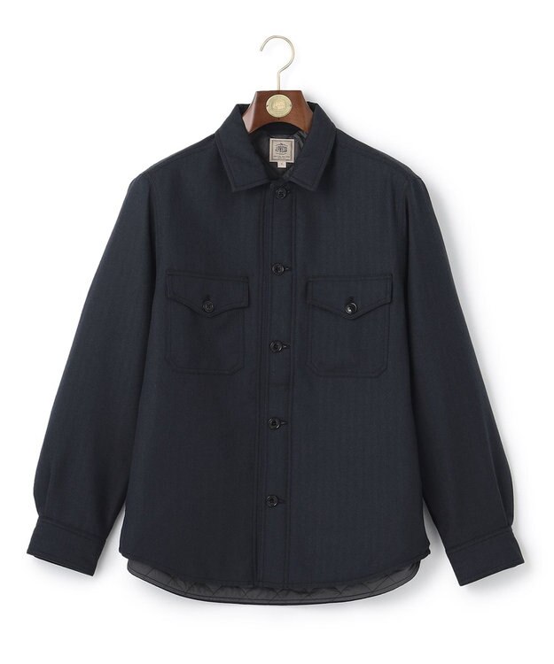 J.PRESS MEN ヘリンボンCPOジャケット ネイビー系