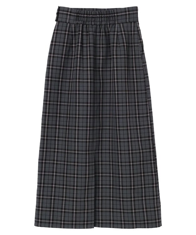 earth music&ecology チェックナロースカート Check Gray