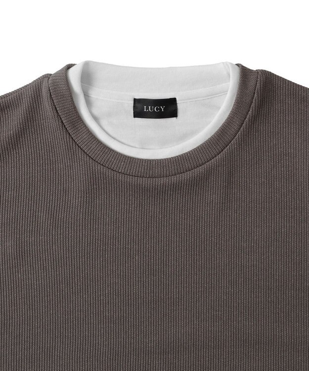 WEGO フェイクレイヤードベストT（S） ダークグレー