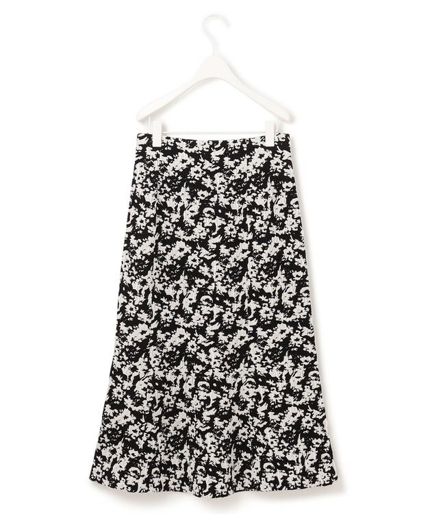 ICB 【洗える】 PEハイゲージJQ ニットスカート ブラック×オフホワイト系