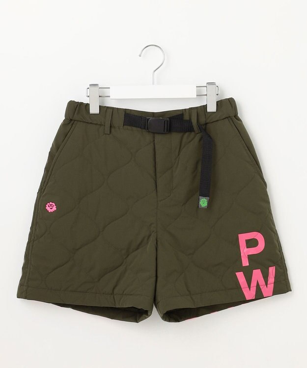 PW CIRCULUS 【WOMEN】ひょうたんキルティング中綿ショートパンツ カーキ系