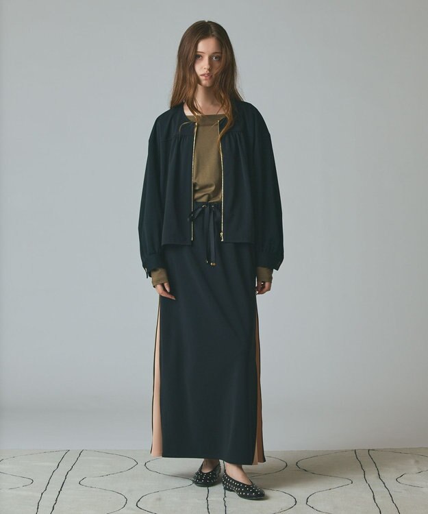 GRACE CONTINENTAL トリアセジャージジャケット ブラック