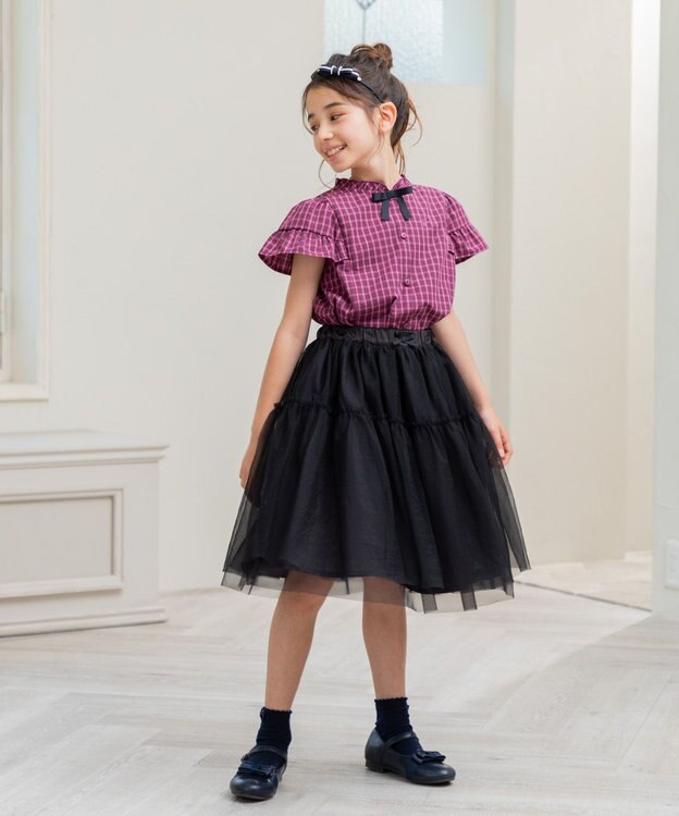 組曲 KIDS 【S-Lサイズ】チュール スカート ブラック系