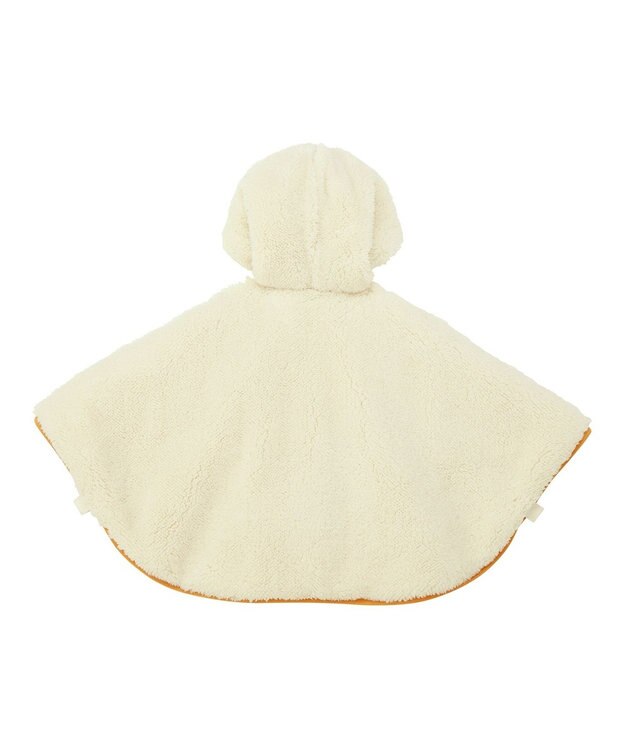 MIKI HOUSE HOT BISCUITS 裏ボアフリース リバーシブル総柄マントギフトセット【BOX付き】 アイボリー