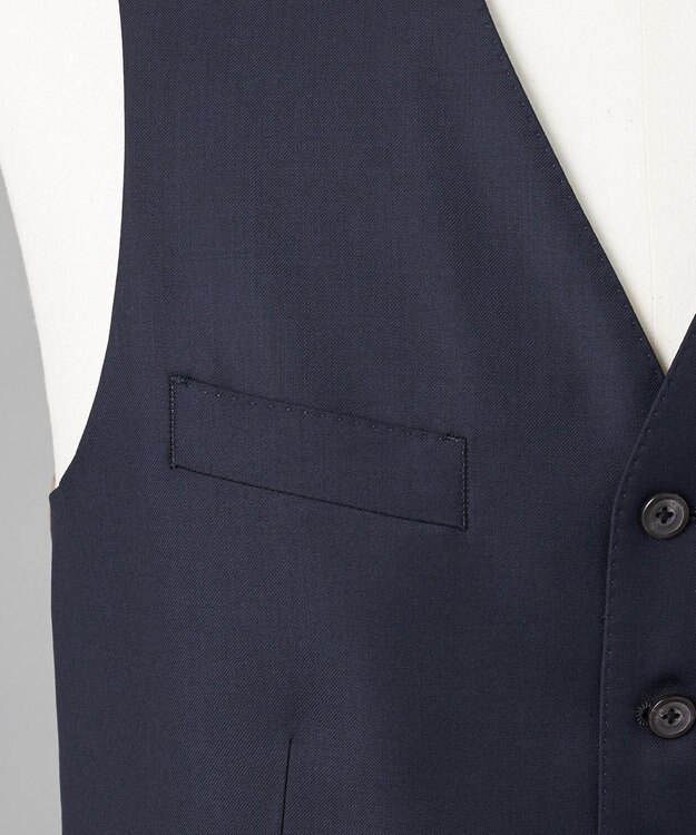 GOTAIRIKU シワになりにくい【御幸毛織/みゆきけおり】Superior160s 3ピーススーツ（ネイビー） ネイビー系