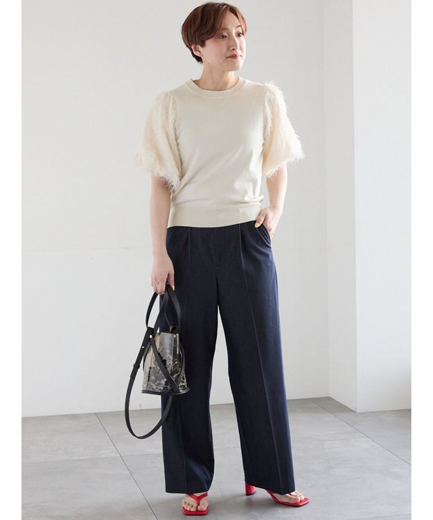 Te chichi シャギーバルーンスリーブニット ベージュ