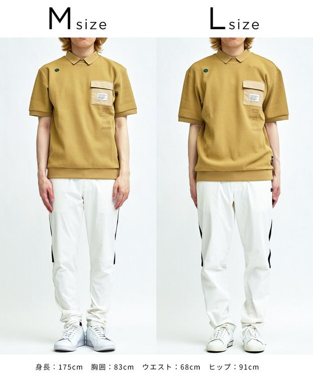 PW CIRCULUS 【MEN】ワッフルポロ 2026年モデル ゴルフ ベージュ系