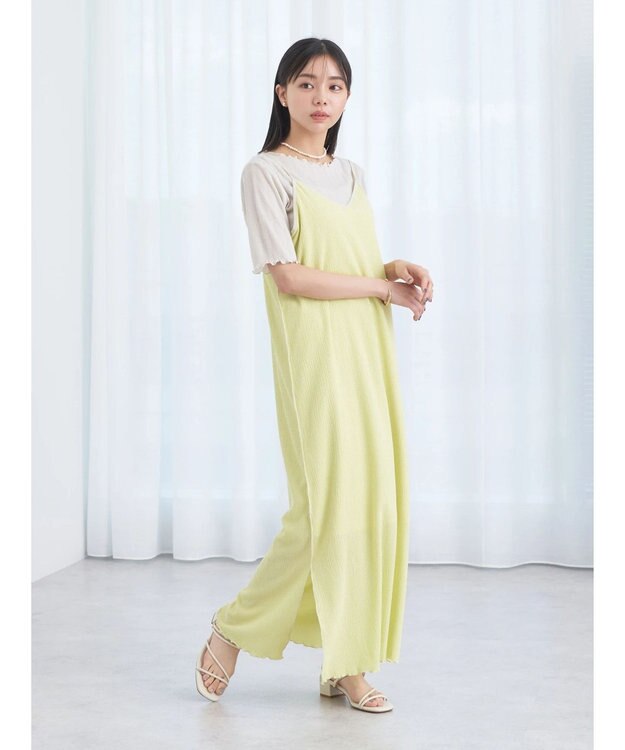 earth music&ecology ＳＥＴ２点配色キャミワンピース＋メローインナー