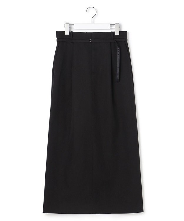 ICB L 【WEB＆一部店舗限定・撥水加工・洗える】C0SoftTwiLL ロングスカート ブラック