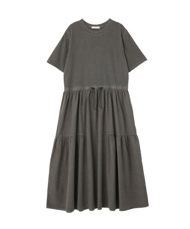 Green Parks ドロストピグメントドッキングワンピース Gray