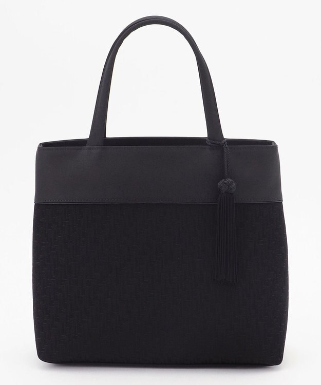 自由区 FORMAL 【日本製】米沢織 あおり式トート ブラック系