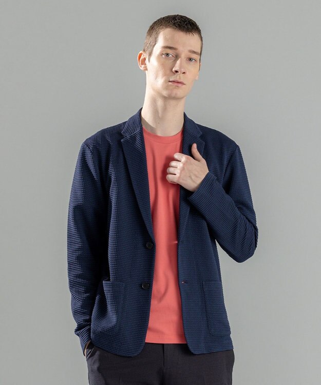 JOSEPH HOMME ＜新色追加＞【オリジナル素材/シワになりにくい】ライトタックジャージー パッチポケット ジャケット ネイビー系