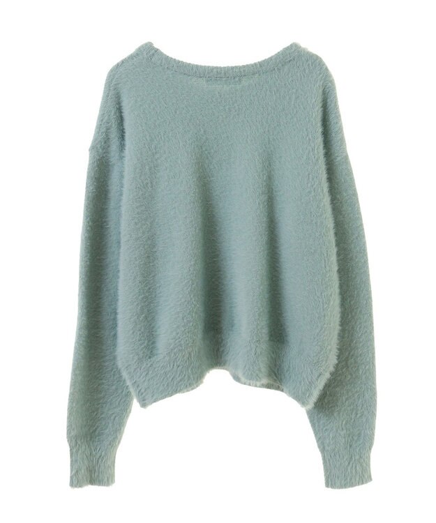 Green Parks シャギーロゴニットプルオーバー Mint