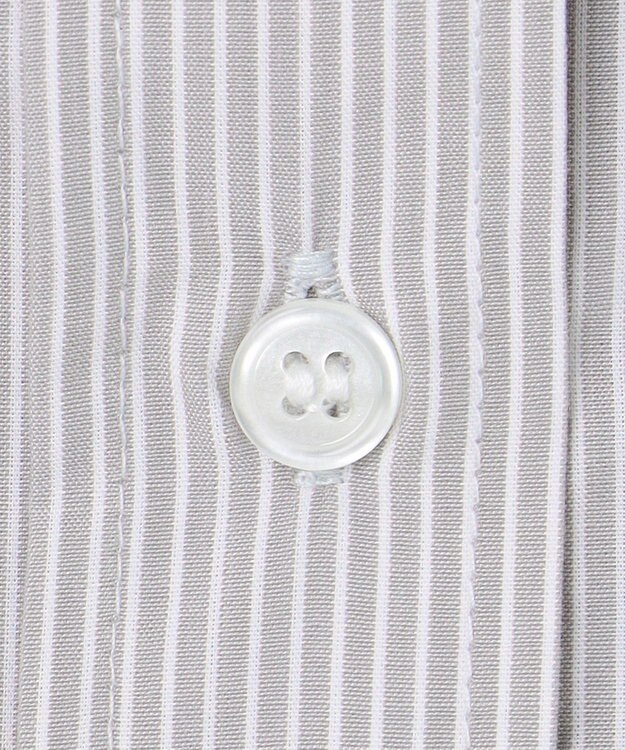 ANY 【手洗い可能/抗菌防臭/速乾/UVカット】ショート丈シャツ グレーピンストライプ