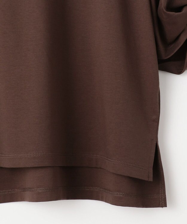 ANY SIS シルケットスムースツイストスリーブ カットソー ブラウン