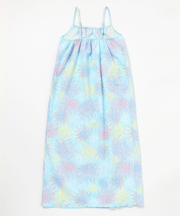 ANY KIDS 【簡単着付け】2WAY セパレート浴衣セット サックスブルー×花火