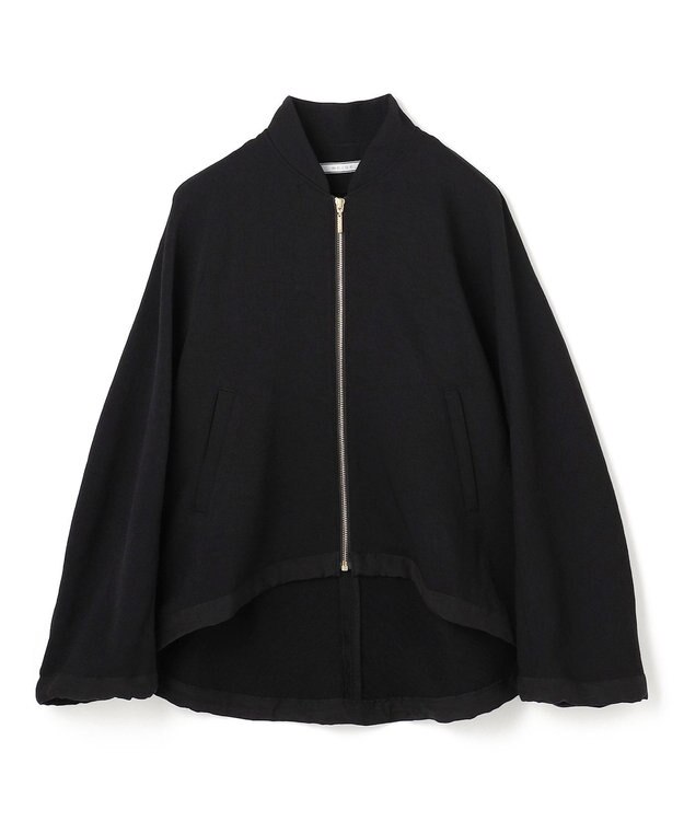 BEIGE， 【洗える】POMONA / ゴールドジップライトブルゾン Black