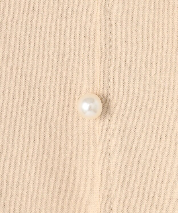 組曲 S 【洗える】バックパールフレアカットソー ベージュ系