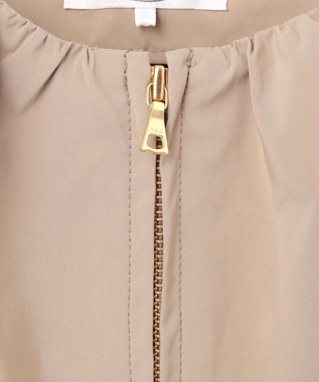 J.PRESS LADIES L 【洗える・撥水】マイクロタフタ ノーカラー ロング コート モカ系