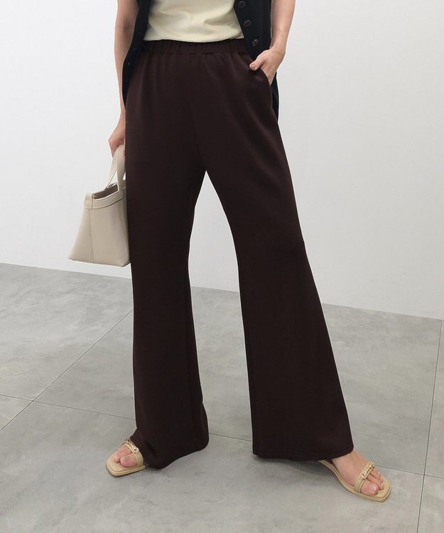 Green Parks カットフレアパンツ Dark Brown