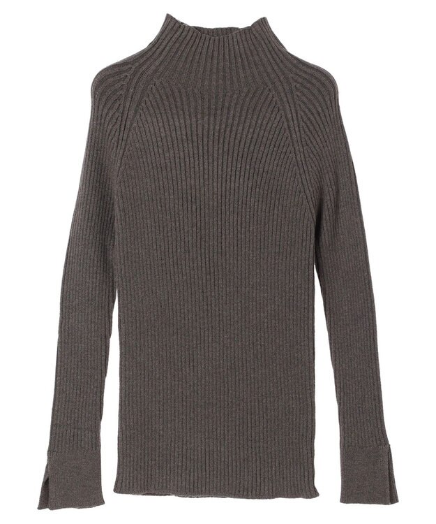 Green Parks ・Ｐｅｔｉｔ　Ｆｌｅｕｒ　ボトルネックリブニット Charcoal Gray