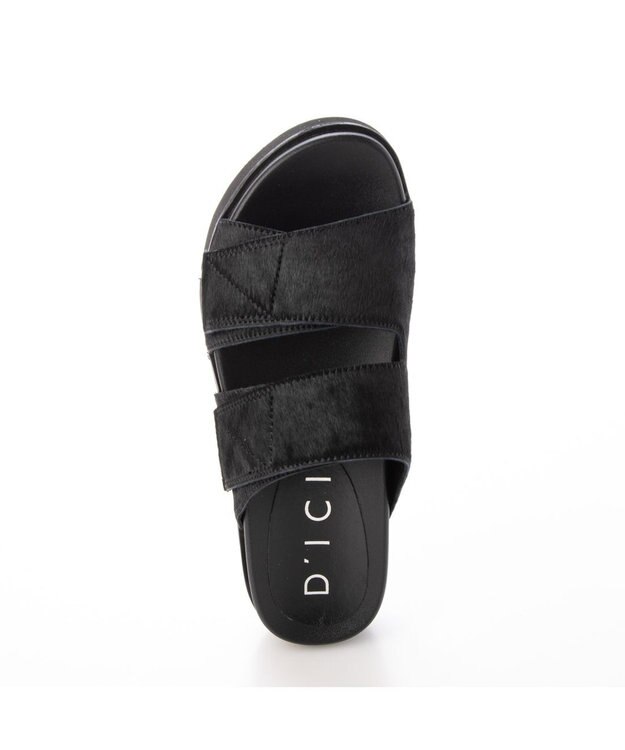 MODE ET JACOMO <D'ICI>フットベッドハラコスポーツサンダル ブラック