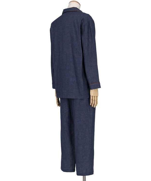 ワコール／睡眠科学 メンズ パジャマ 長袖 長ズボン 綿100%(本体) 二重ガーゼ YGX519 睡眠科学／ワコール コン