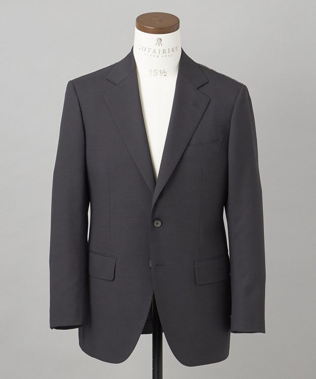 GOTAIRIKU ロングシーズン着用可【横伸度15％/ストレッチ性抜群】タスマニア120ｓスーパーストレッチ スーツ（グレー） グレー系8