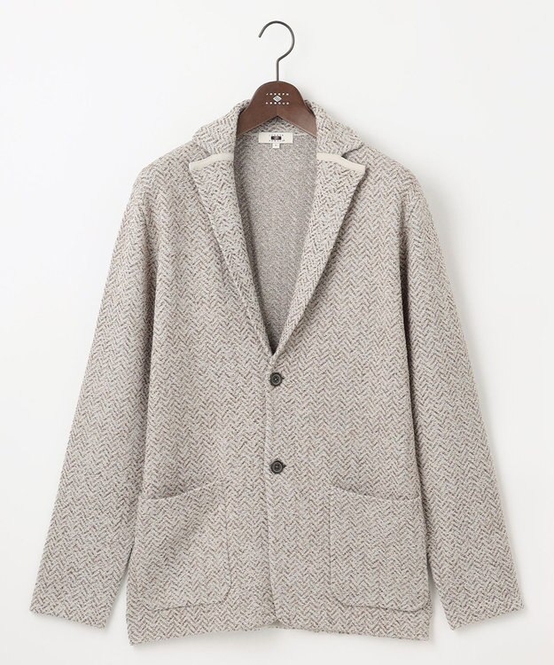 JOSEPH ABBOUD 【軽量/イージーケア】 KARL KARL×モール使用　軽量ニットジャケット アイボリー系