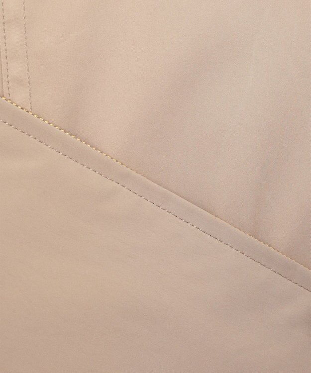 J.PRESS LADIES L 【洗える・撥水】マイクロタフタ ノーカラー ロング コート モカ系