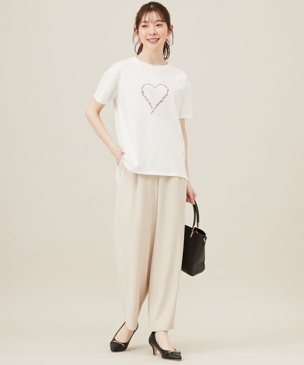 ANY SIS 【洗える】アソートロゴ Tシャツ ハートオフ