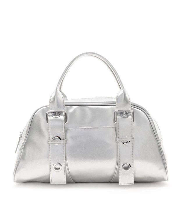 MioFIRANO ベルトハンドルボストンバッグ　FR エフアール SILVER